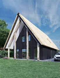 schuurwoning hout en riet-1